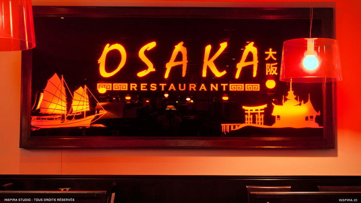 Second modèle des panneaux pour le restaurant Osaka.