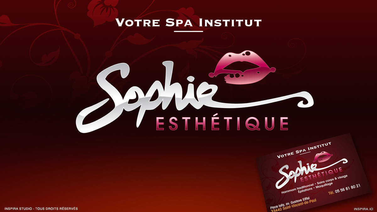 Étude et conception du logotype de l'institut Spa «Sophie Esthétique». 