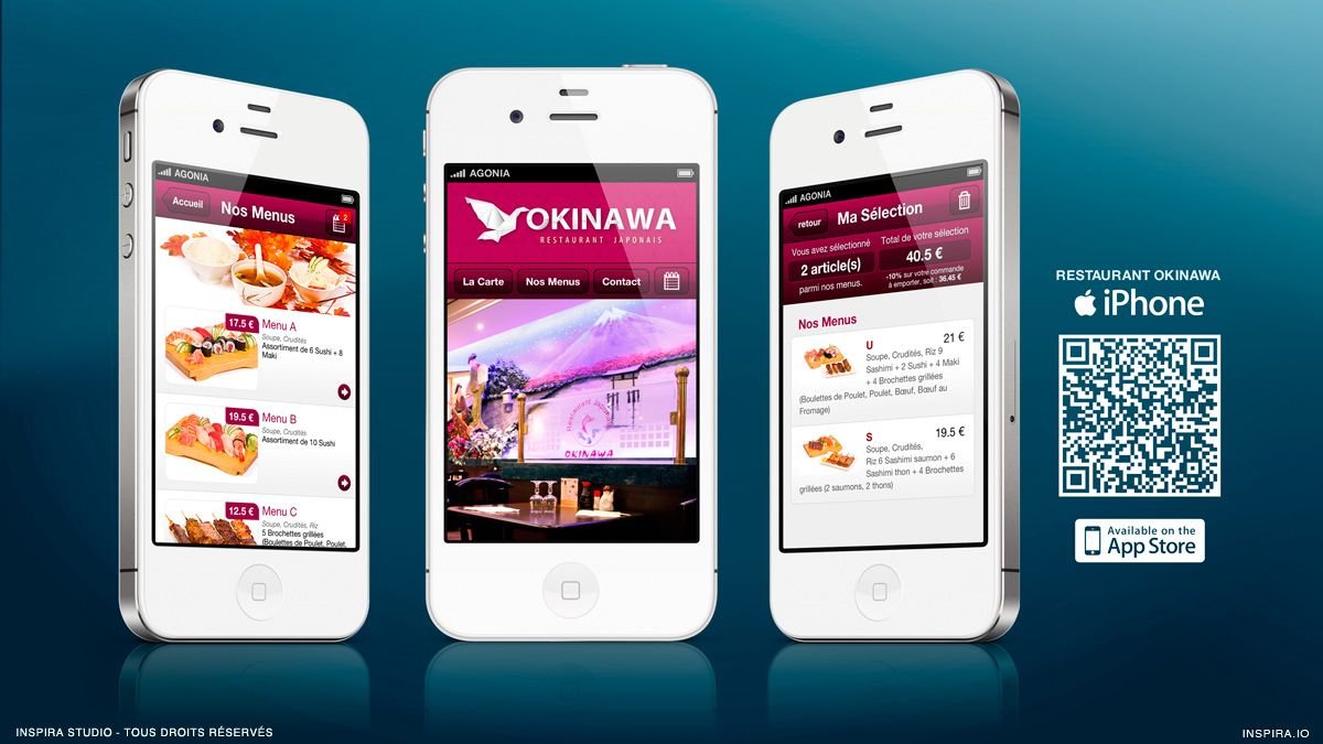 Développement application iPhone et iPad pour restaurant Japonais