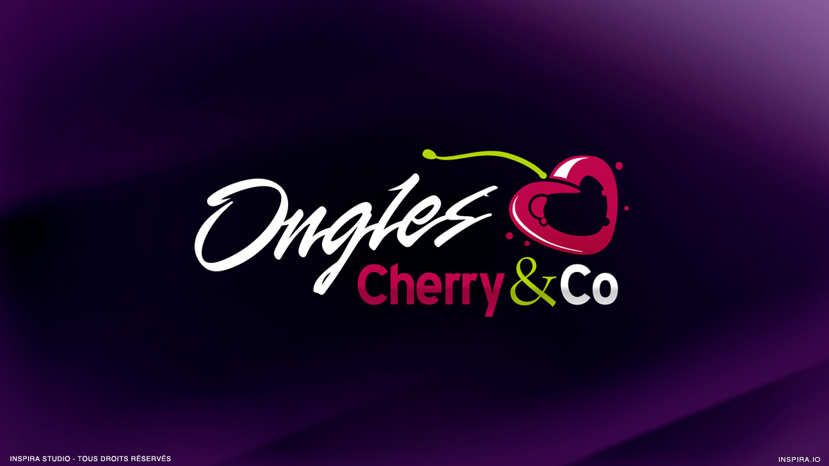 Création du logotype de l'institut Ongles Cherry.